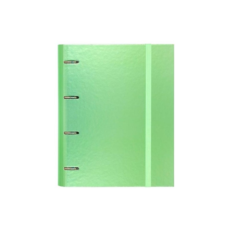 CARCHIVO CARPETA ANILLAS 4X35MM CARPEBLOCK METAL C/RECAMBIO 100H A4 90GR 1 BANDA COLOR CARTÓN PLASTIFICADO VERDE