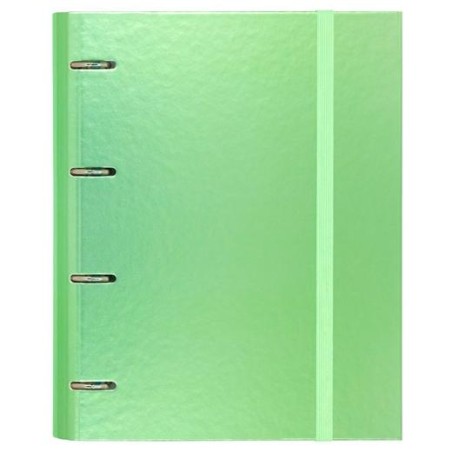 CARCHIVO CARPETA ANILLAS 4X35MM CARPEBLOCK METAL C/RECAMBIO 100H A4 90GR 1 BANDA COLOR CARTÓN PLASTIFICADO VERDE