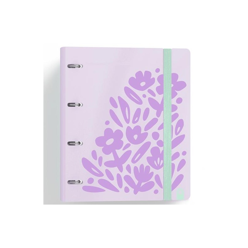 CARCHIVO CARPETA ANILLAS 4X35MM CARPEBLOCK 360 C/RECAMBIO 100H 90GR 4 SEPARADORES PP RÍGIDO FOAM MALVA