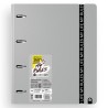 CARCHIVO CARPEBLOCK 360 MY RULES CON RECAMBIO 100H A4 5X5 90GR 4 SEPARADORES PP FOAM GRIS