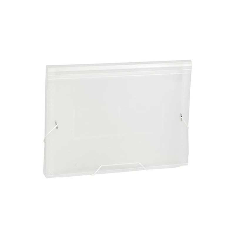 CARCHIVO CLASIFICADOR ACORDEÓN FOLIO 13 DPTOS C/GOMA PP TRANSLÚCIDO INCOLORO