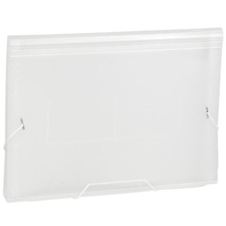 CARCHIVO CLASIFICADOR ACORDEÓN FOLIO 13 DPTOS C/GOMA PP TRANSLÚCIDO INCOLORO