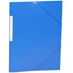 CARCHIVO CARPETA 3 SOLAPAS FOLIO C/GOMAS PP OPACO AZUL OSCURO