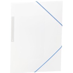 CARCHIVO CARPETA 3 SOLAPAS FOLIO C/GOMAS PP OPACO BLANCO