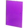 CARCHIVO CARPETA 3 SOLAPAS FOLIO C/GOMAS CARTÓN BRILLO LUZ VIOLETA