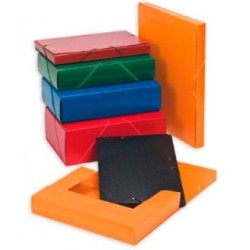 CARCHIVO CARPETA DE PROYECTOS 3CM MONTADA CARTÓN COMPACTO PINTADO BRILLO CON GOMAS FOLIO AZUL