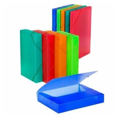 CARCHIVO CARPETA DE PROYECTOS 5CM MONTADA PP TRANSLÚCIDO CON GOMAS FOLIO VERDE CLARO