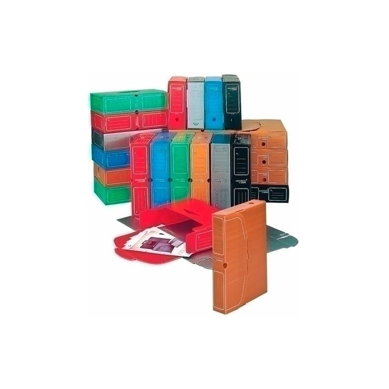 CARCHIVO CAJA ARCHIVO DEFINITIVO DESPLEGADO PP 100MM FOLIO ROJO