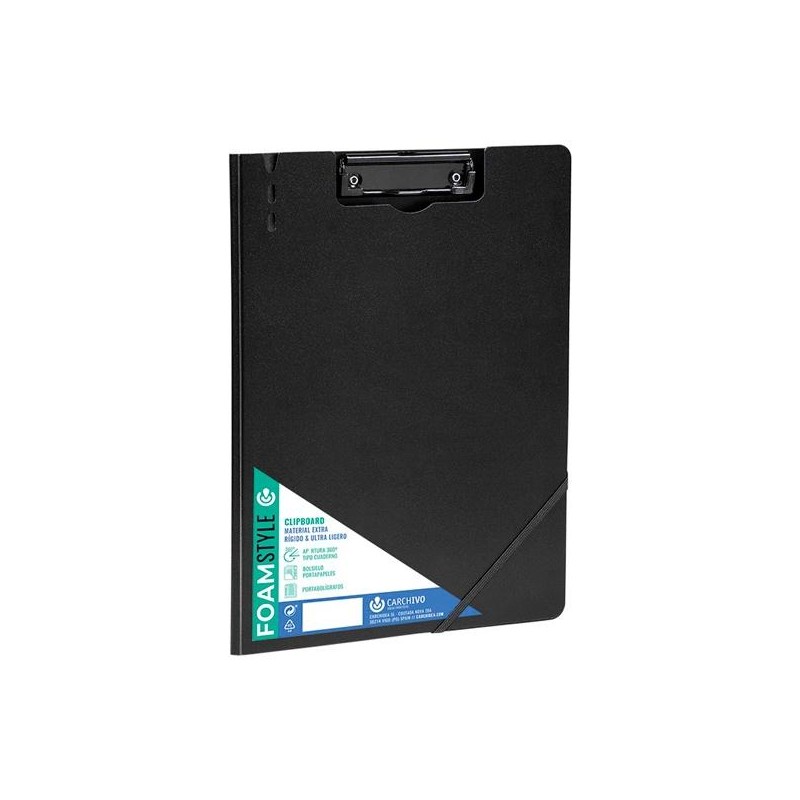 CARCHIVO CARPETA CON PINZA FOAM STYLE A4 C/GOMA NEGRO