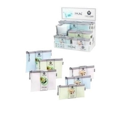 CARCHIVO BOLSA MULTIUSOS CREMALLERA EVA SURTIDO TAMAÑO A6 COLORES SURTIDOS