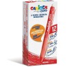 CARIOCA BOLÍGRAFO TINTA BORRABLE OOPS RETRÁCTIL MONOCOLOR ROJO CAJA 12 UD
