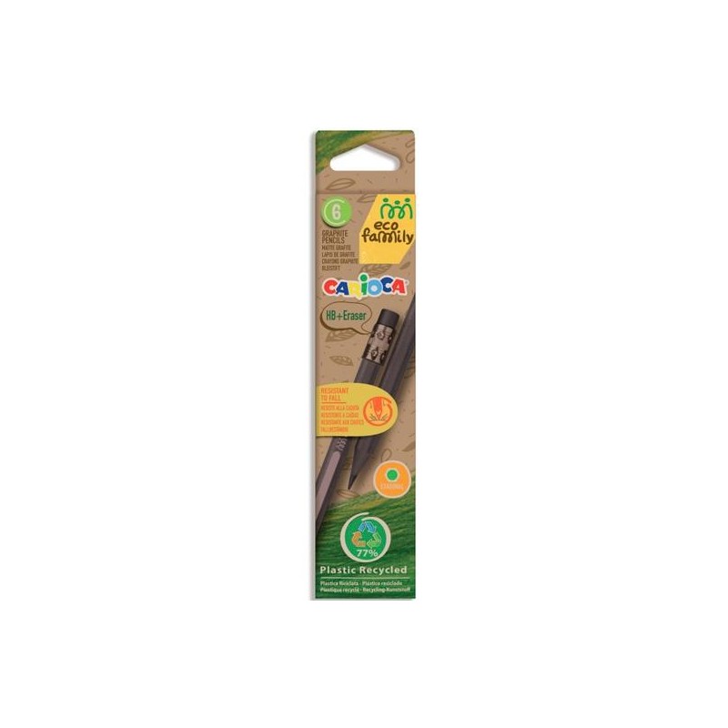 CARIOCA ESTUCHE 6 LÁPICES DE GRAFITO TITA ECO FAMILY HB CON GOMA