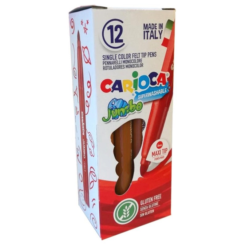 CARIOCA ROTULADOR JUMBO PUNTA MAXI MARRÓN CAJA 12 UD