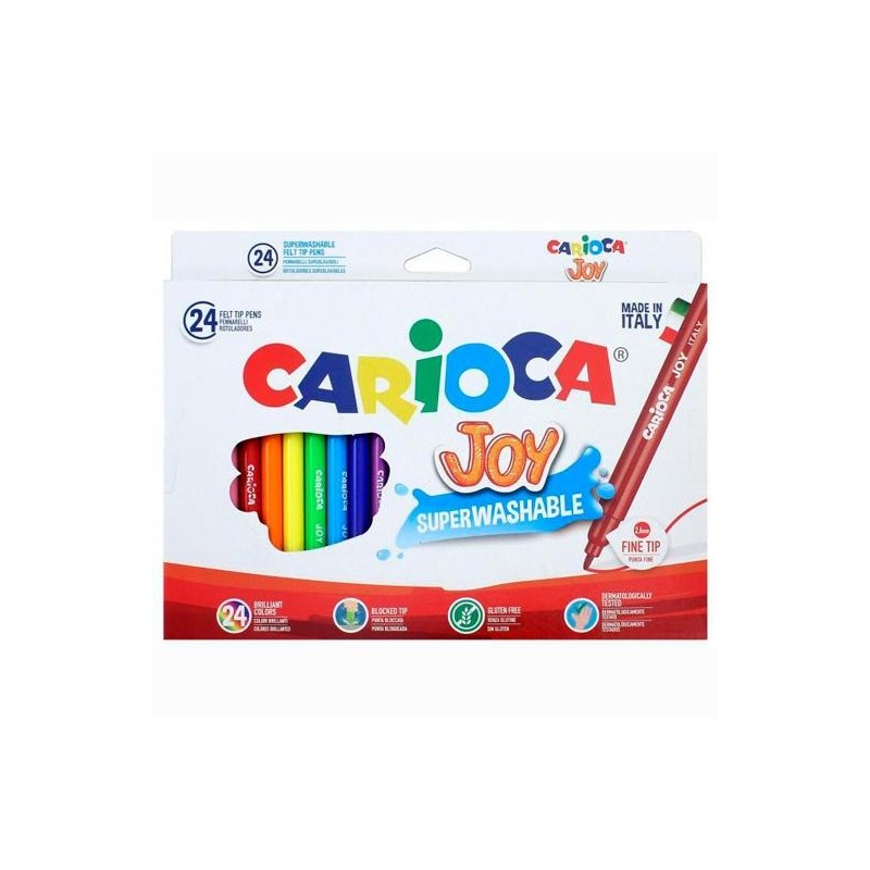 CARIOCA ROTULADOR JOY PUNTA FINA COLORES SURTIDOS ESTUCHE 24 UD