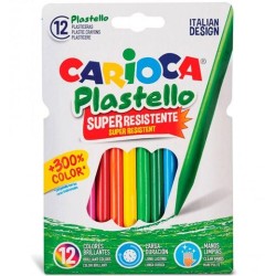 CARIOCA PLASTICERAS RESISTENTES PLASTELLO ESTUCHE 12 C/SURTIDOS