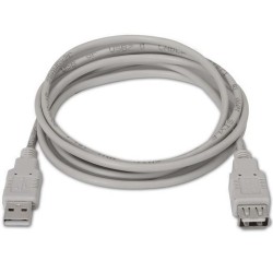 AISENS CABLE USB 2.0 TIPO A/M - A/H BEIGE 1,0M