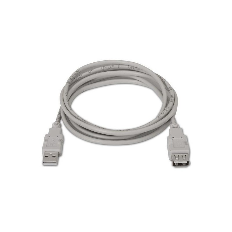 AISENS CABLE USB 2.0 TIPO A/M - A/H BEIGE 1,0M