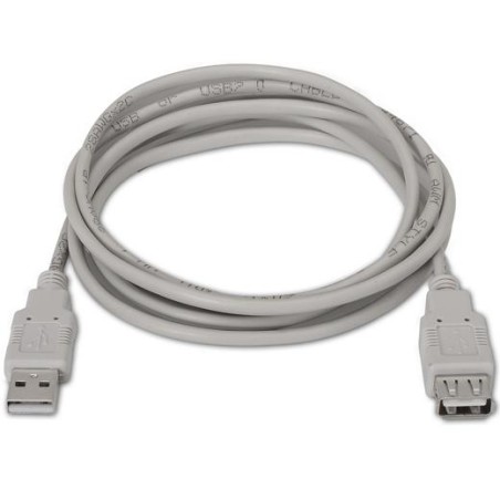 AISENS CABLE USB 2.0 TIPO A/M - A/H BEIGE 1,0M