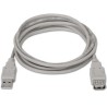 AISENS CABLE USB 2.0 TIPO A/M - A/H BEIGE 1,0M