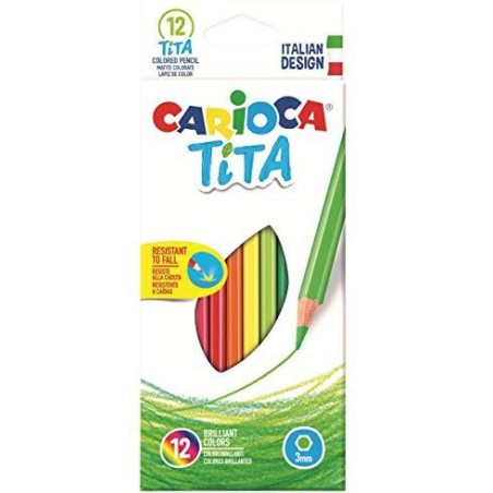 CARIOCA LÁPICES DE COLORES TITA SURTIDOS ESTUCHE 12 UD