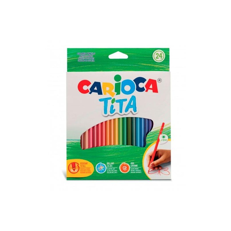 CARIOCA LÁPICES DE COLORES TITA SURTIDOS ESTUCHE 24 UD