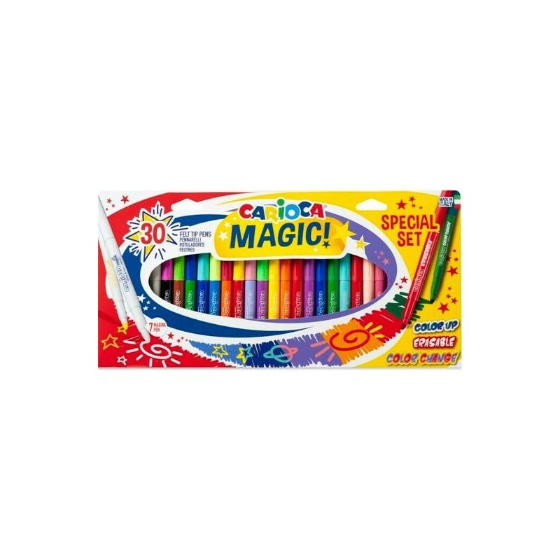 CARIOCA ROTULADORES MÁGICOS COLORES SURTIDOS ESTUCHE 30 UD