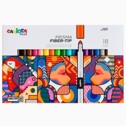 CARIOCA PLUS ROTULADORES PRISMA COLORES SURTIDOS CAJA 18 UD