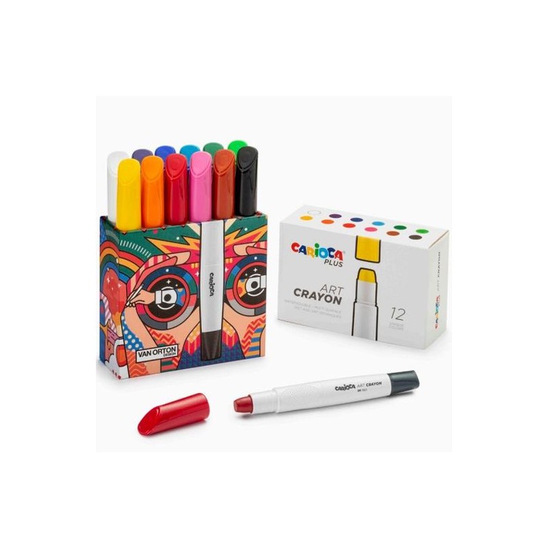 CARIOCA PLUS ART CRAYONS COLORES SURTIDOS ESTUCHE 12 UD