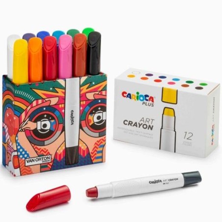 CARIOCA PLUS ART CRAYONS COLORES SURTIDOS ESTUCHE 12 UD