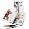 CARIOCA SET DE DIBUJO PLUS DRAWING CON 8 LÁPICES DE GRAFITO 4H A 6B + ACCESORIOS