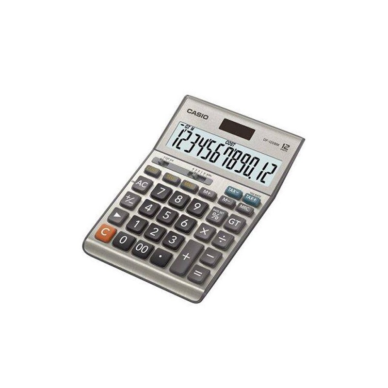 CASIO CALCULADORA DE OFICINA SOBREMESA DF-120BM 12 DÍGITOS GRIS