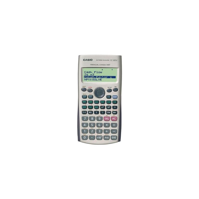 CASIO CALCULADORA CIENTÍFICA FC-100V PILAS PROGRAMABLE 4 LÍNEAS LCD 10+2 Y 15 DÍGITOS GRIS