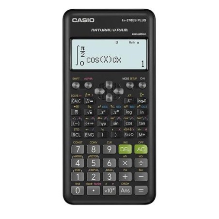 CASIO CALCULADORA CIENTIFICA FX-570ES PLUS 2ND EDITION 10+2 DÍGITOS 417 FUNCIONES 9 MEMORIAS NEGRO