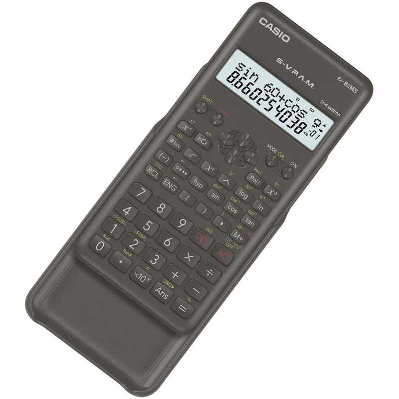 CASIO CALCULADORA CIENTIFICA NEGRA 12 Y 10+2 DÍGITOS 240 FUNCIONES FX-82MS-2