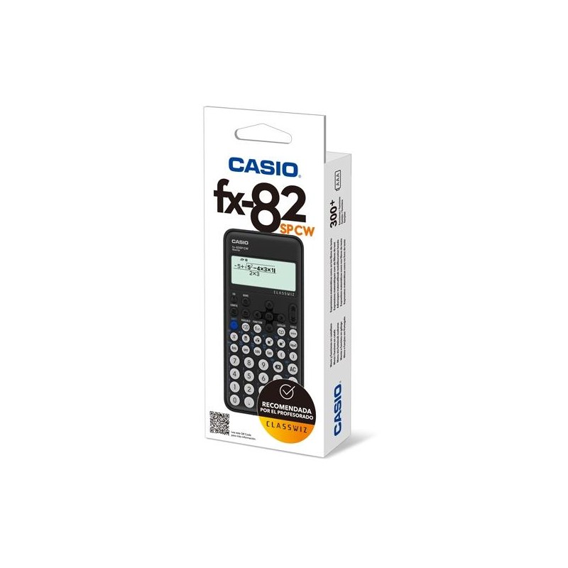 CASIO CALCULADORA CIENTIFICA NEGRA 15 Y 10+2 DÍGITOS 293 FUNCIONES Y 9 MEMORIAS FX-82SPCW