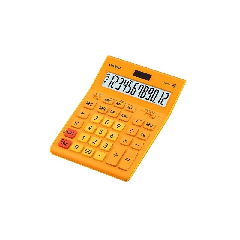 CASIO CALCULADORA DE OFICINA SOBREMESA 12 DÍGITOS NARANJA