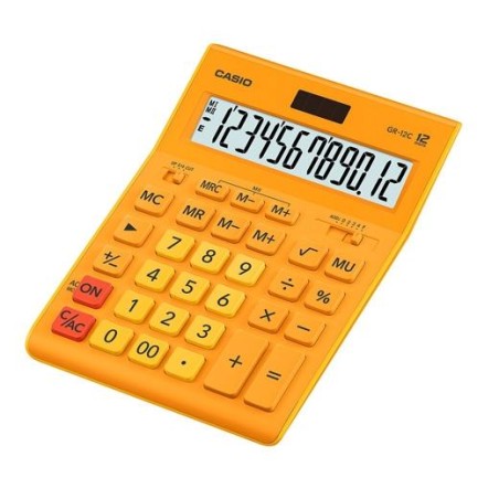 CASIO CALCULADORA DE OFICINA SOBREMESA 12 DÍGITOS NARANJA