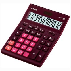 CASIO CALCULADORA DE OFICINA SOBREMESA 12 DÍGITOS GRANATE