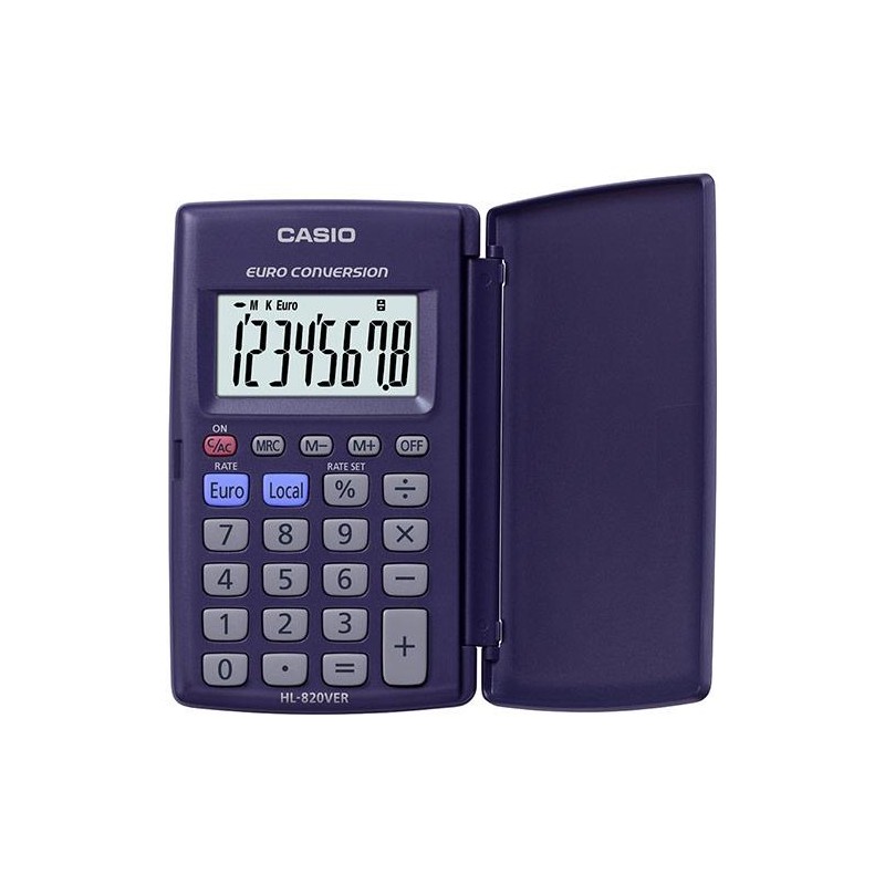 CASIO CALCULADORA DE OFICINA HL-820VER 8 DÍGITOS VIOLETA OSCURO
