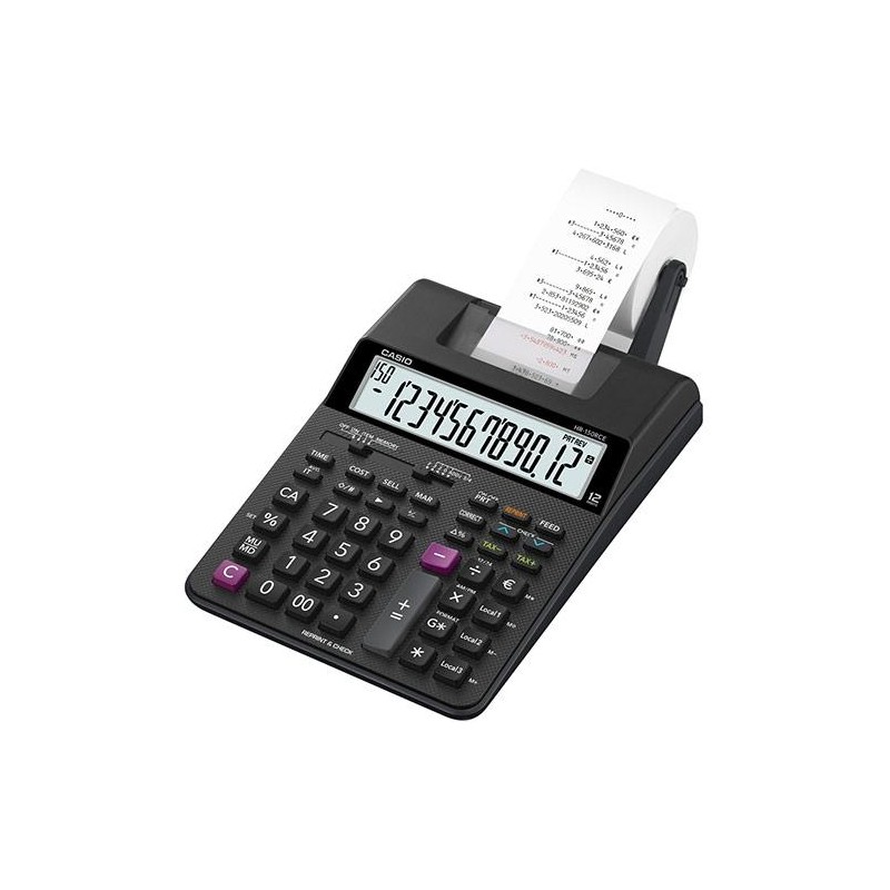 CASIO CALCULADORA DE OFICINA CON IMPRESORA HR-150RCE 12 DÍGITOS NEGRO