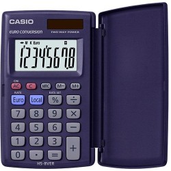 CASIO CALCULADORA DE OFICINA HS-8VER SOLAR 8 DÍGITOS VIOLETA OSCURO