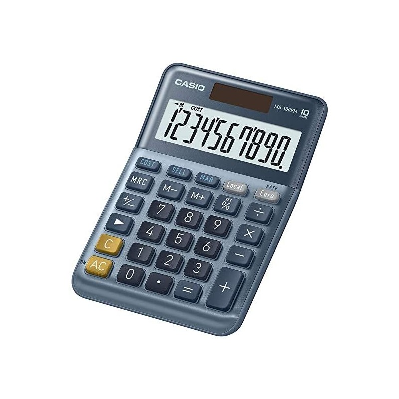 CASIO CALCULADORA DE OFICINA SOBREMESA AZUL MS-100EM