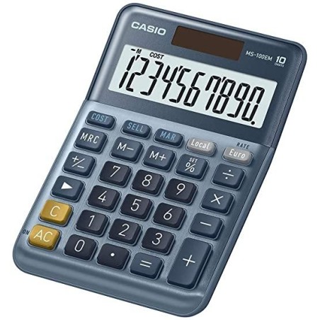 CASIO CALCULADORA DE OFICINA SOBREMESA AZUL MS-100EM