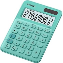 CASIO CALCULADORA DE OFICINA SOBREMESA VERDE 12 DÍGITOS MS-20UC