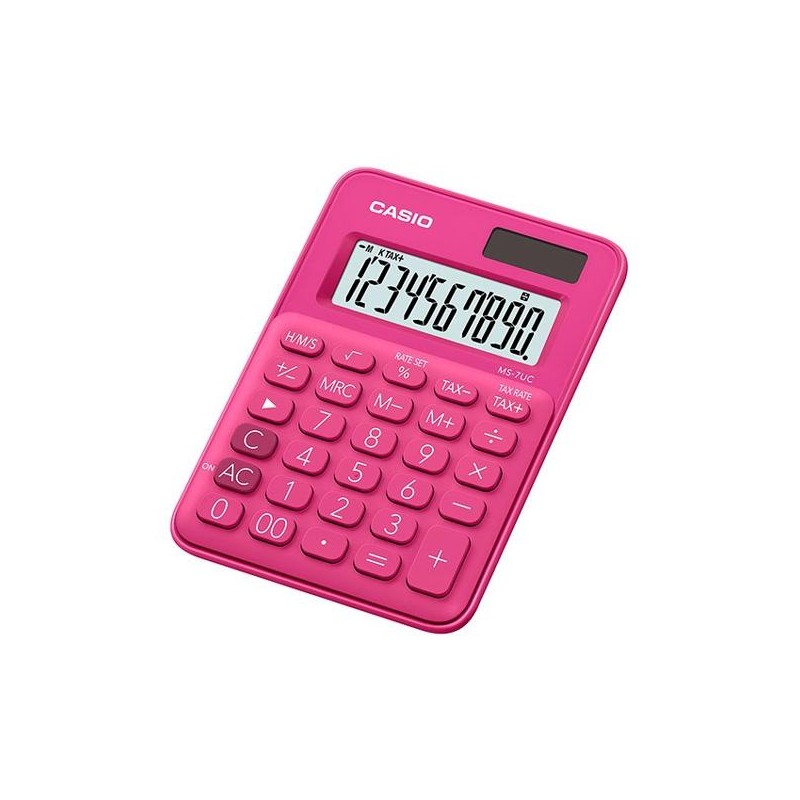 CASIO CALCULADORA DE OFICINA SOBREMESA ROJO 10 DÍGITOS
