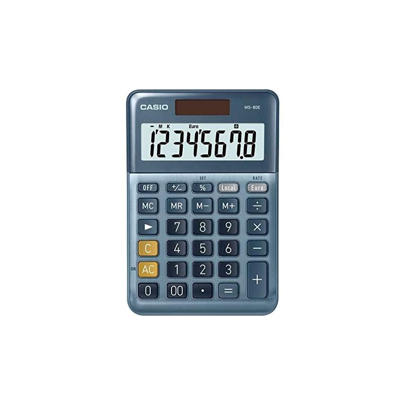 CASIO CALCULADORA DE OFICINA SOBREMESA AZUL MS-80E