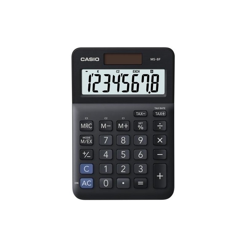 CASIO CALCULADORA DE OFICINA SOBREMESA NEGRO 8 DÍGITOS MS-8F
