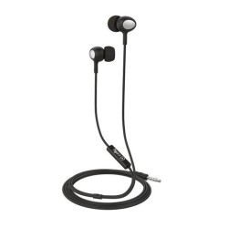 CELLY AURICULAR JACK 3.5 STEREO CON MICROFONO NEGRO