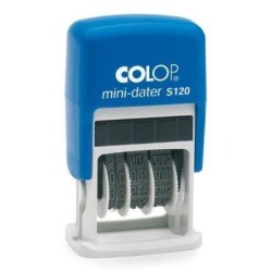 COLOP SELLO PRINTER S120 4MM FECHA CATALÁN AZUL/AZUL