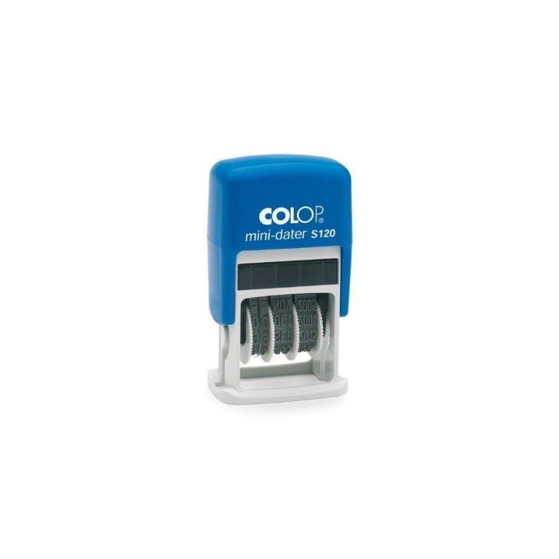 COLOP SELLO PRINTER S120 4MM FECHA CATALÁN AZUL/AZUL